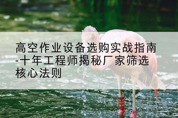 前郭尔罗斯剪叉式升降机厂家-高空作业设备选购实战指南-十年工程师揭秘厂家筛选核心法则