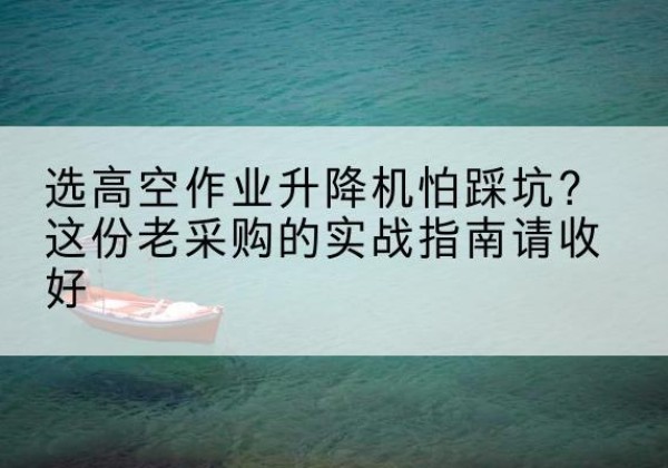 前郭尔罗斯高空作业升降机厂家推荐-选高空作业升降机怕踩坑？这份老采购的实战指南请收好