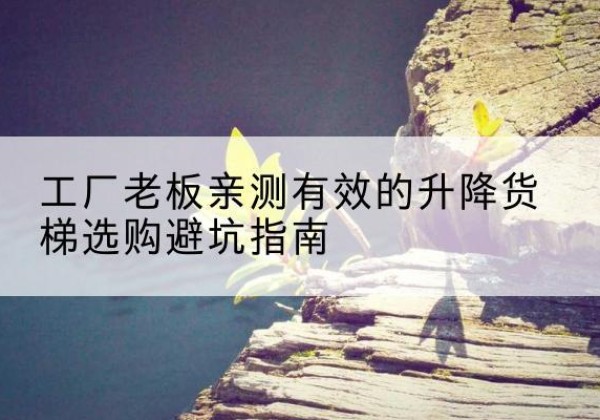 前郭尔罗斯升降货梯怎么选-工厂老板亲测有效的升降货梯选购避坑指南
